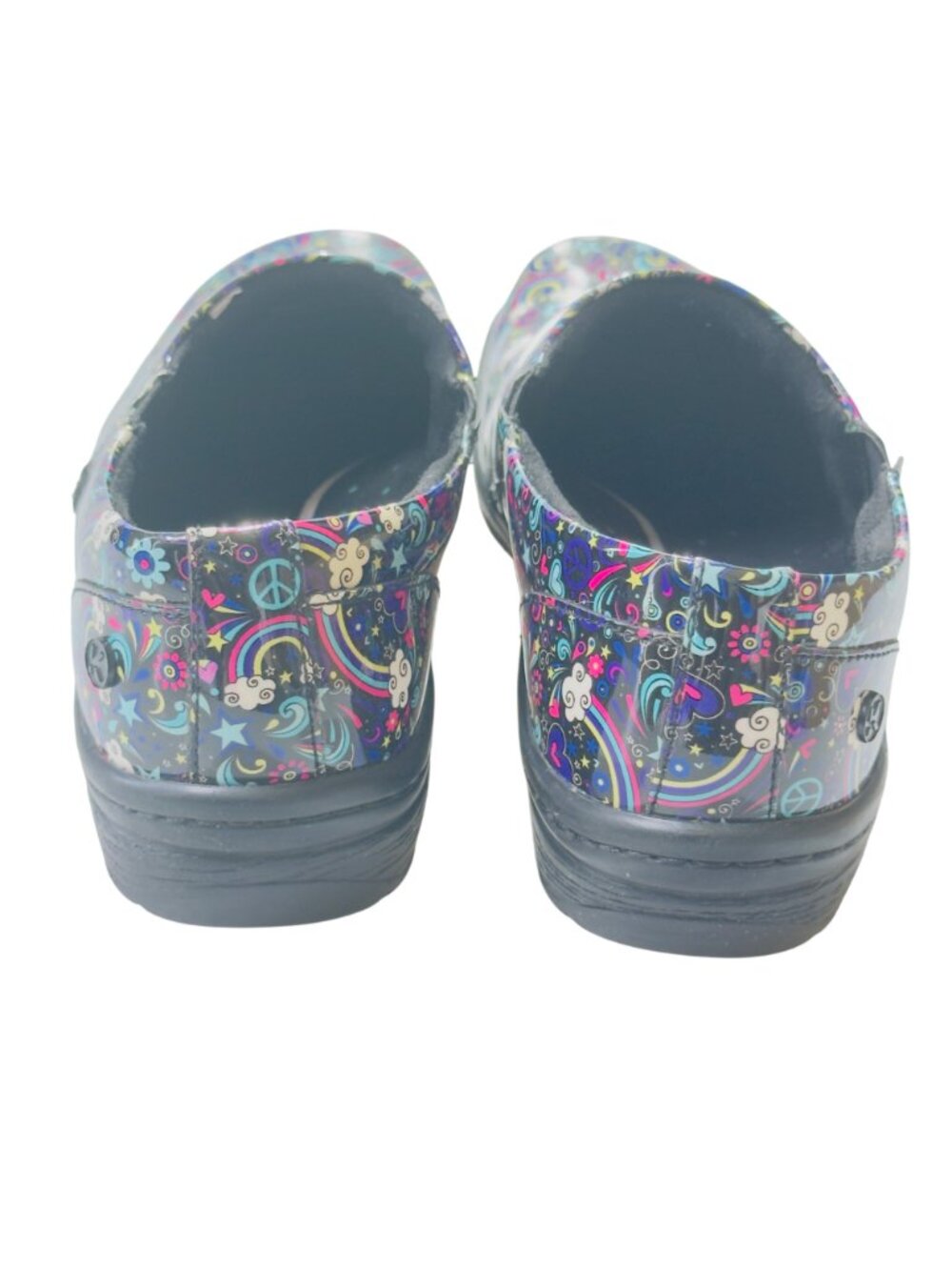 KLOGS Mission Womens Slip-On Shoes Size 8M Multicolor Peace/Love Print Non-Slip - Picture 6 of 11